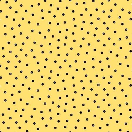 She Who Sews: Button Toss Yellow (1/4 Yard)