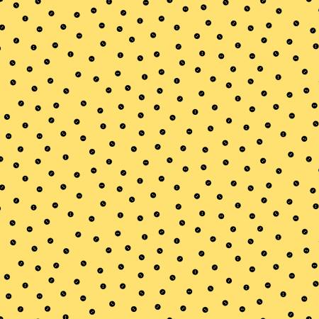 She Who Sews: Button Toss Yellow (1/4 Yard)