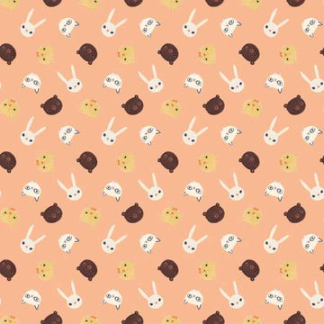 Littlest Familys Big Day: Friends in Coral (1/4 Yard)