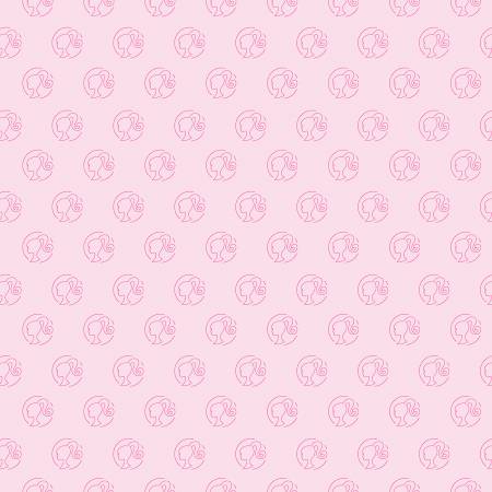Barbie Girl: Logo Dot-Blush (1/4 Yard)
