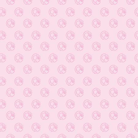 Barbie Girl: Logo Dot-Blush (1/4 Yard)