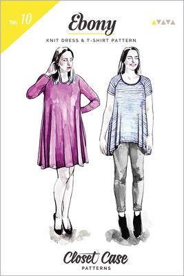 CLOSET CORE PATTERNS: Ebony Tee Knit Dress & T-Shirt