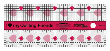 Creative Grids I Love my Quilt Friends Mini Quilt Ruler 2-1/2x6