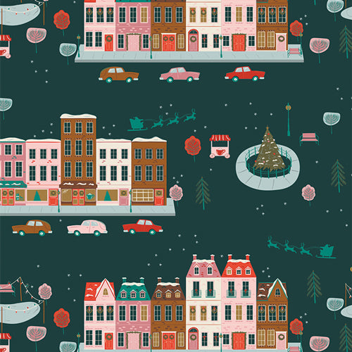 CHIRSTMAS IN THE CITY: Joyful Boulevard Night (1/4 Yard)