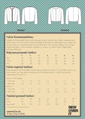 SEW OVER IT: Coco Jacket