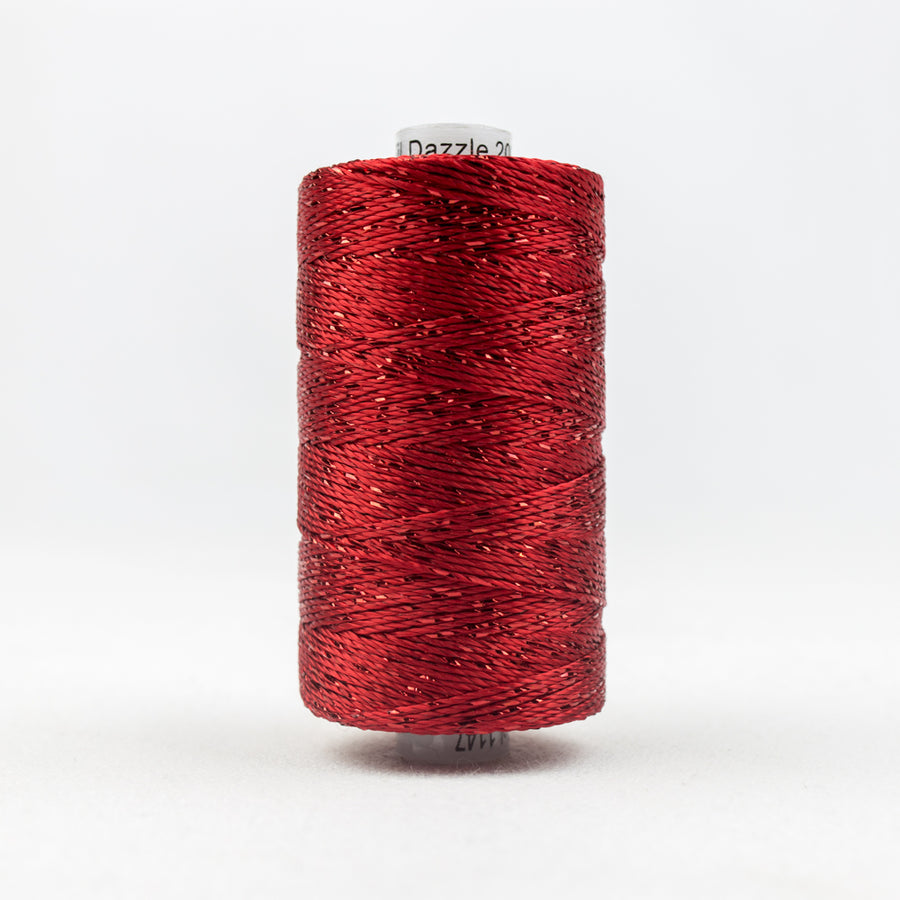 DAZZLE: 8wt Rayon Metallic 200yds-Christmas Red 1147