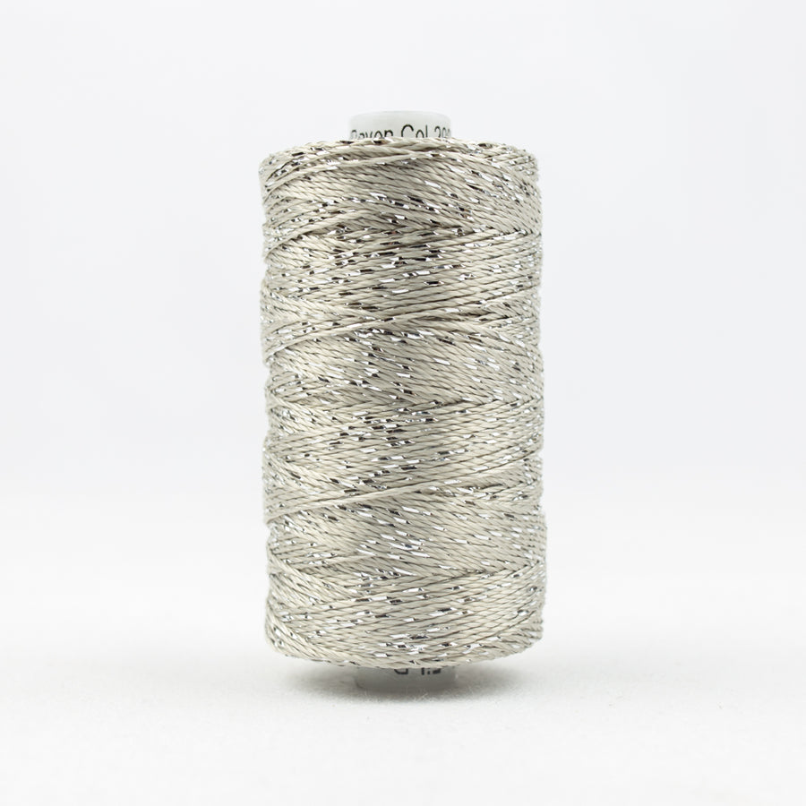 DAZZLE: 8wt Rayon Metallic 200yds-Silver 2000