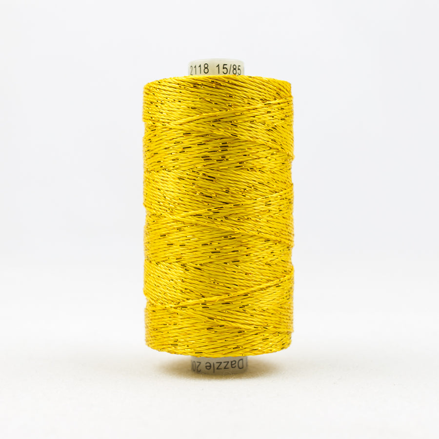 DAZZLE: 8wt Rayon Metallic 200yds-Sunny Yellow 2118
