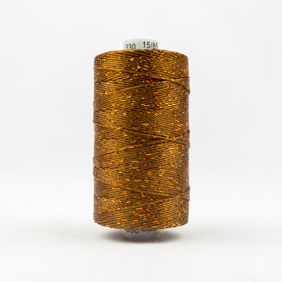DAZZLE: 8wt Rayon Metallic 200yds-Acorn Brown 330