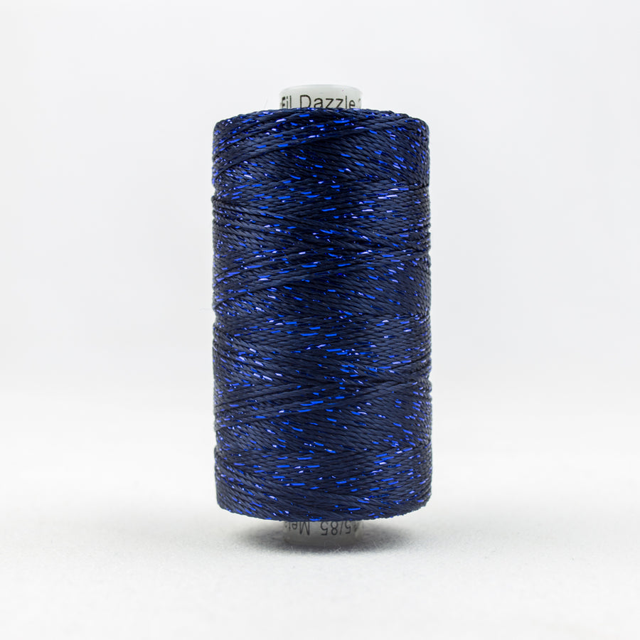 DAZZLE: 8wt Rayon Metallic 200yds-Midnight Blue 7148