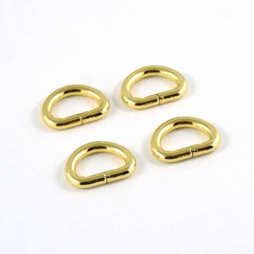 1/2in D-rings in Gold
