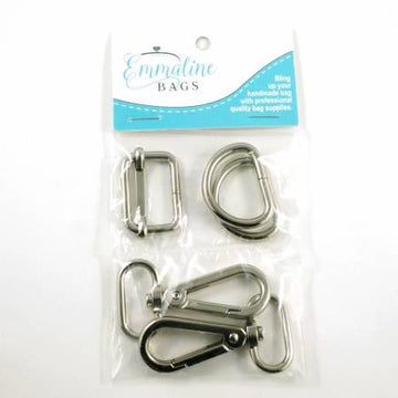 Emmaline Bags: Aspen Crossbody Bag Hardware Kit-Nickel