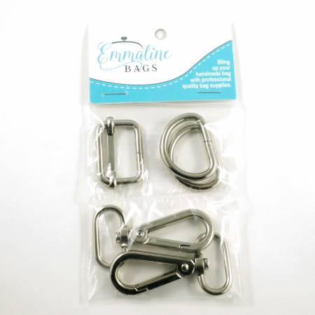 Emmaline Bags: Aspen Crossbody Bag Hardware Kit-Nickel