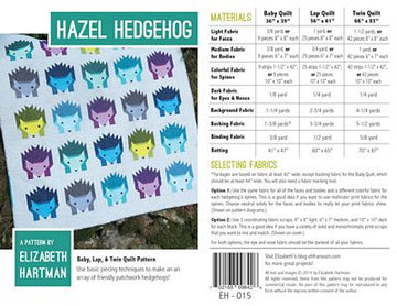 HAZEL HEDGEHOG - Elizabeth Hartman