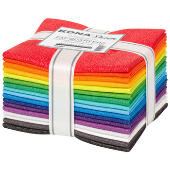 Fat Quarter Bundles: Kona Sheen by Studio RK - Bright Colorstory