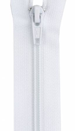 Polyester Coil 1-Way Separating Zipper 14in: White