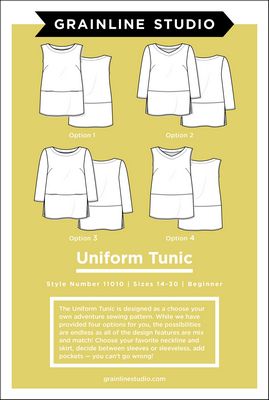 Uniform Tunic - Grainline Studios Size 14-30