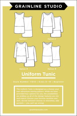 Grainline Studio: Uniform Tunic (sizes 0-18)