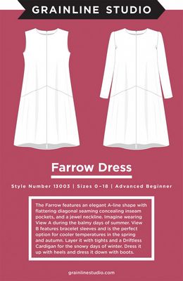 Grainline Studios: Farrow Dress (sizes 0–18)