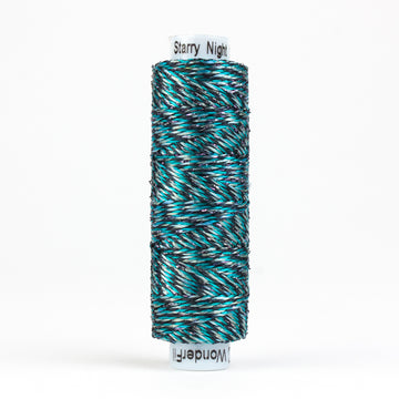 STARRY NIGHT DAZZLE: 8wt Rayon Metallic 200yds-Tidepool 07