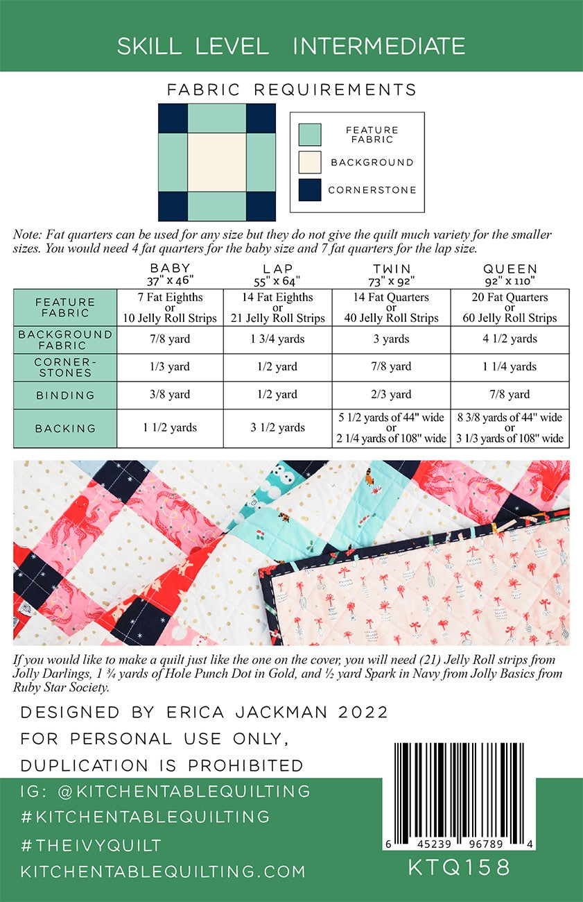 Kitchen Table Quilting: The Ivy