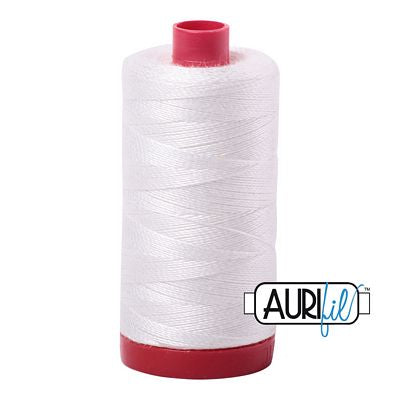 Aurifil: 12wt Cotton-Natural White 2021