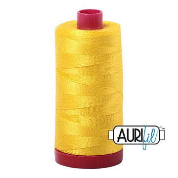 Aurifil: 12wt Cotton-Canary 2120