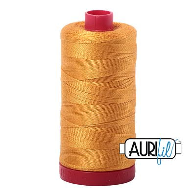 Aurifil: 12wt Cotton-Orange Mustard 2140