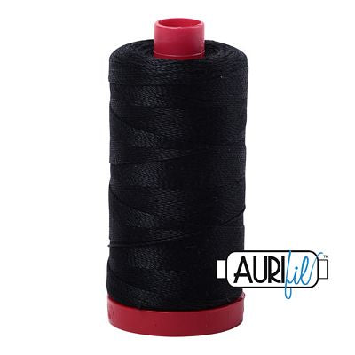Aurifil: 12wt Cotton-Black 2692