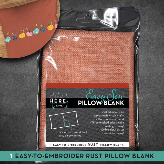 OESD Easy Sew Pillow Blank: Rust