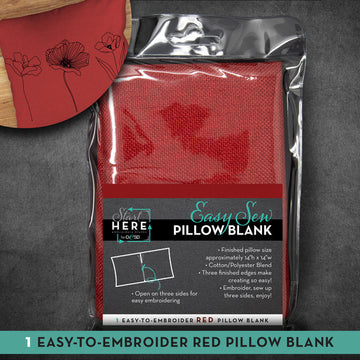 OESD Easy Sew Pillow Blank: Red