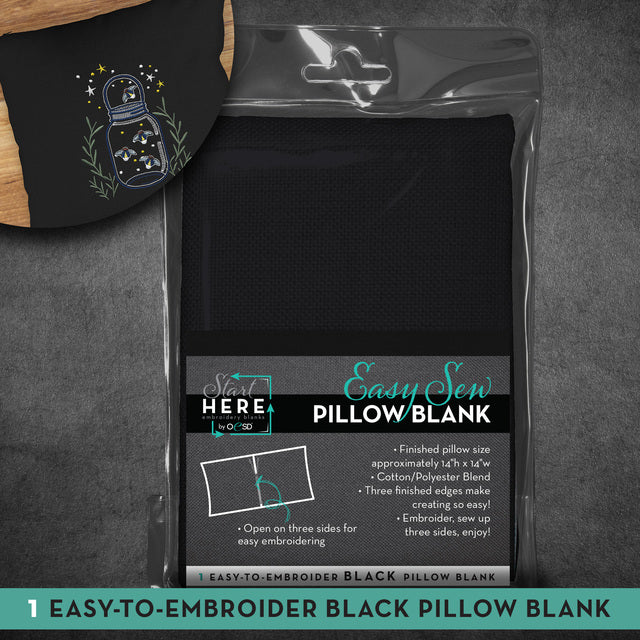 OESD Easy Sew Pillow Blank: Black
