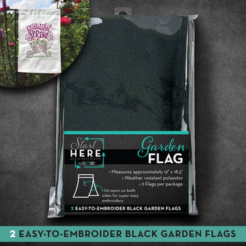 Garden Flag Blanks Black 2pk