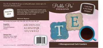MONOGRAMMED CORK COASTERS