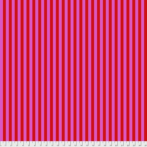 Tula Pink True Colors: Tent Stripes in Peony (1/4 Yard)