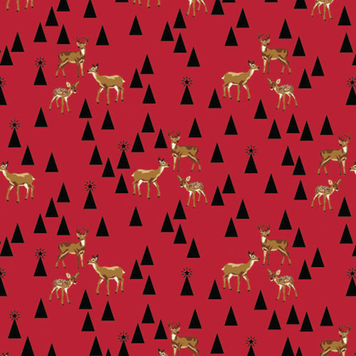 Tula Pink HOLIDAY HOMIES: Flannel Road Trip - Holly Berry (1/4 Yard)