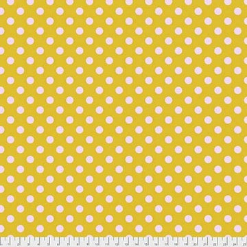 Tula Pink TRUE COLORS: Pom Poms in Marigold (1/4 Yard)