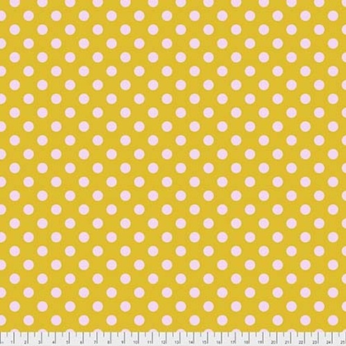 Tula Pink TRUE COLORS: Pom Poms in Marigold (1/4 Yard)