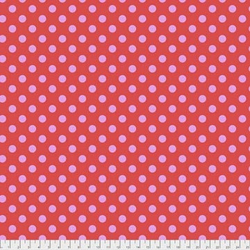 Tula Pink TRUE COLORS: Pom Poms in Poppy (1/4 Yard)