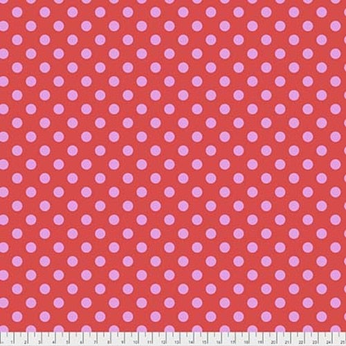 Tula Pink TRUE COLORS: Pom Poms in Poppy (1/4 Yard)