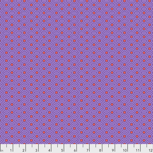 Tula Pink TRUE COLORS: Hexy in Fire Fish (1/4 Yard)