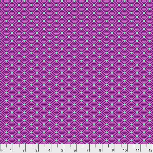 Tula Pink TRUE COLORS: Hexy in Thistle (1/4 Yard)