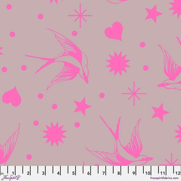 Tula Pink TRUE COLORS-NEON: Neon Fairy Flakes-Cosmic (1/4 Yard)