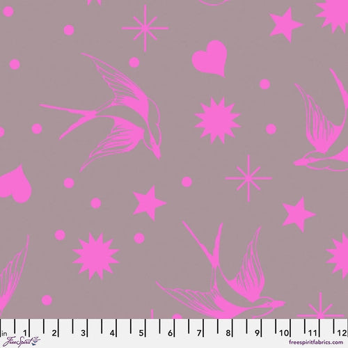 Tula Pink TRUE COLORS-NEON: Neon Fairy Flakes-Mystic (1/4 Yard)