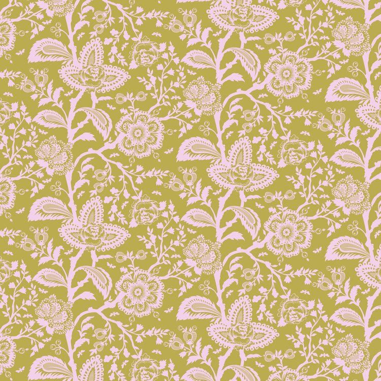 Tula Pink PARISVILLE (DEJA VU): French Lace-Hazelnut (1/4 Yard)