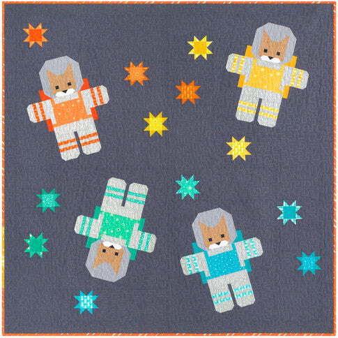 Cats in Space Quilt Kit by Elizabeth Hartman