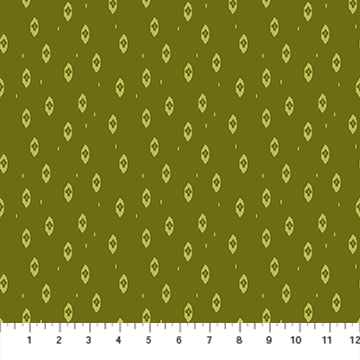 Summer's End Rayon- Ikat Green (1/4 Yard)