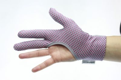 Regi's Grip Quilting Gloves Lace Print Pink Med