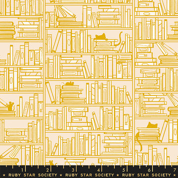 READING NOOK: Library-Goldenrod (1/4 Yard)
