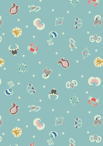 Star Signs: Dreamy Blue (1/4 Yard)